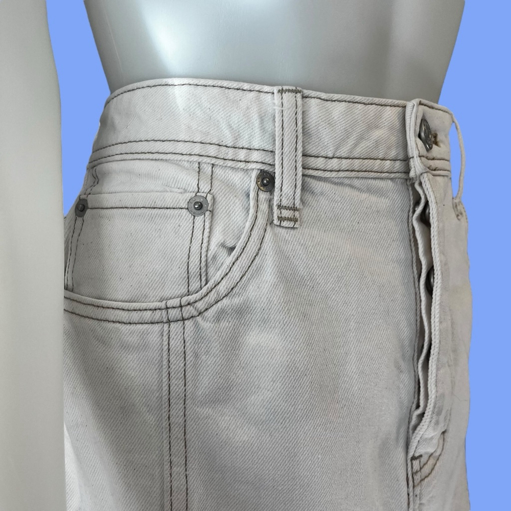 Free People We The Free Mambo White Wash Denim Midi Skirt, 28 - Picture 10 of 16
